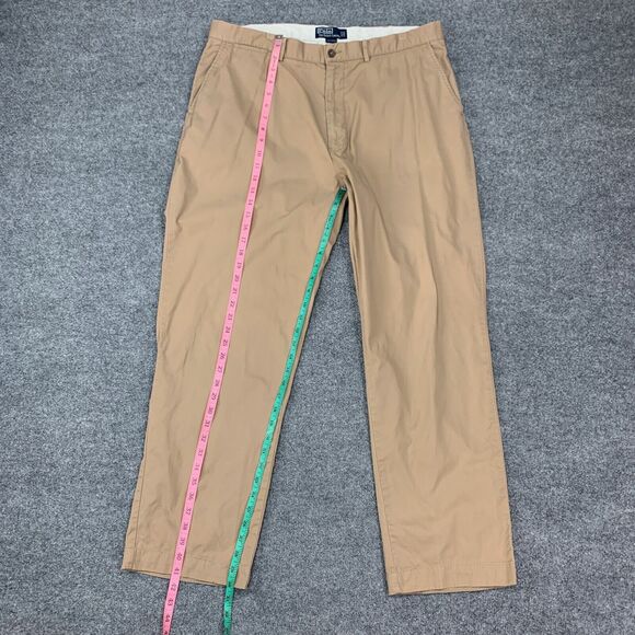 Polo Ralph Lauren Pant Mens 38 Warm Stone Chino High Rise Flat Front Cotton - Picture 6 of 16